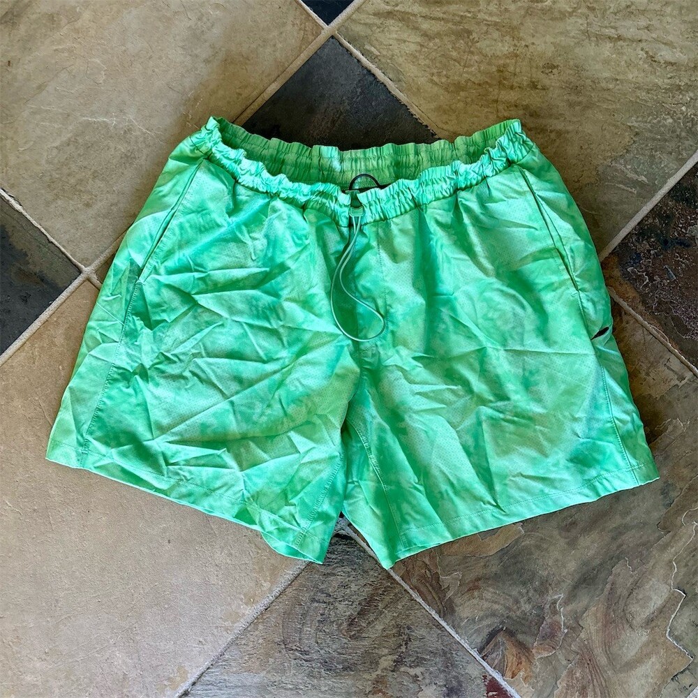 All in Motion Men's Swim Trunks Green Tie-Dye Board Shorts Size XL